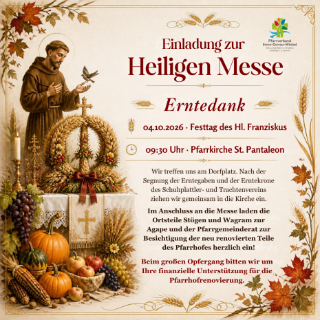 2026 Erntedank Hl. Messe Einladung