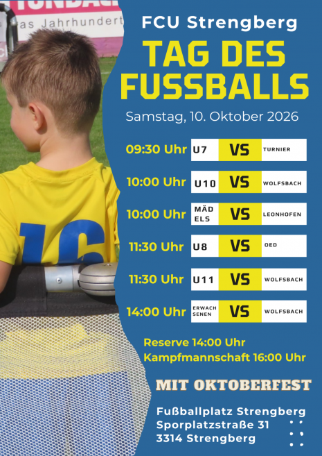 Flyer Tag des Fußballs