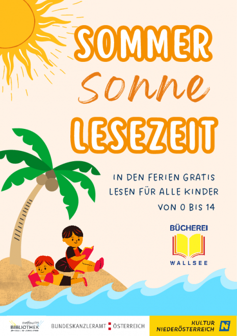 Sommer Sonne Lesezeit PlakatA4