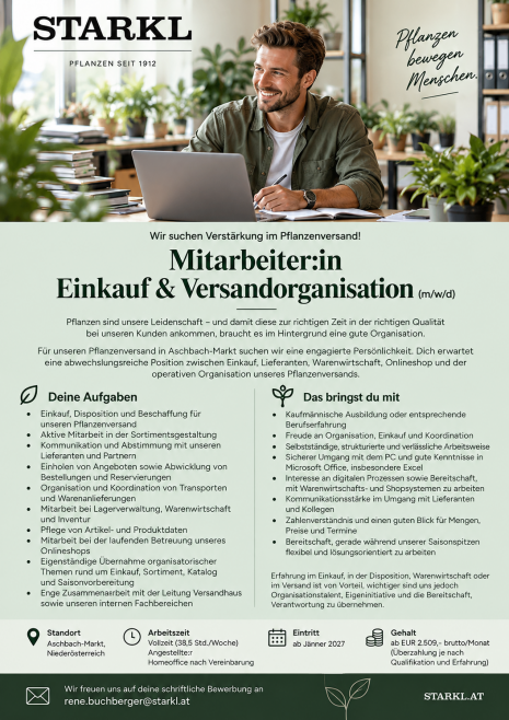 Mitarbeiter_in Einkauf und Versand