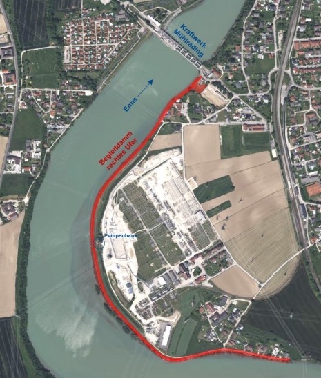 KW Mühlrading Begleitdamm rechts