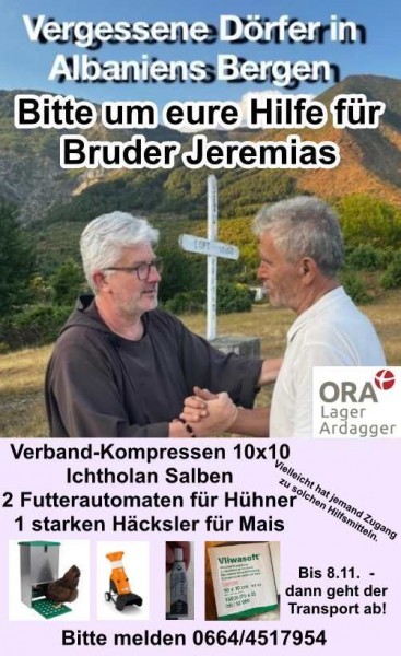 Vergessene Dörfer Albaniens_Bruder Jeremias_Aufruf