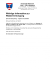Wichtige Information zur Wasserversorgung